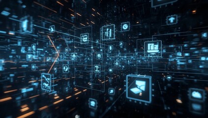 abstract binary code background