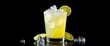 © Tanapong - A vibrant lime margarita cocktail, icy and refreshing, sits alone against a stark black background,  tequila,   spirits