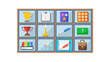 © Riddhi - Collection of educational and office supplies in a grid format
