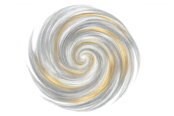 Wall Mural - abstract swirling vortex of gold and silver strands creating a dynamic and elegant design on a trans