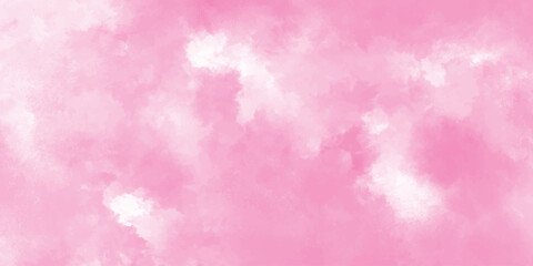Wall Mural - Abstract Pink background with smoke. Colorful pastel watercolor painting. Paint stains watercolor texture. Aquarelle painted art canvas.