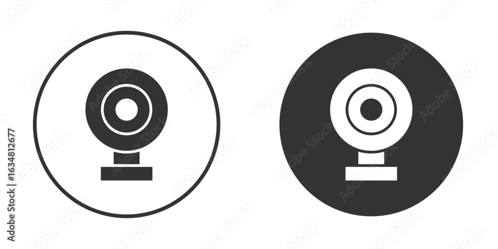 Webcam icons concept in solid versions. Flat design style. Stock Vector ...