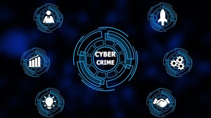 Cyber Crime. The activity of providing storage space and access for websites. Business, modern technology, internet and networking concept