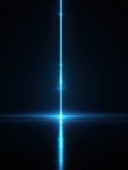 Wall Mural - blue line light shines on dark background