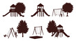 © MIRAJ02 - detailed professional high quality Playground Silhouettes A Collection of Outdoor Fun