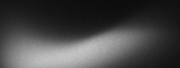 Wall Mural - black and white abstract grainy gradient background, dark noise texture effect with monochrome for p