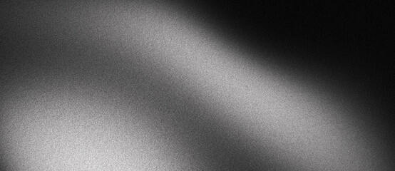 Wall Mural - black and white abstract grainy gradient background, dark noise texture effect with monochrome for p