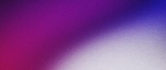 Wall Mural - glowing light with abstract grainy blue purple color gradient on black background, backdrop poster b
