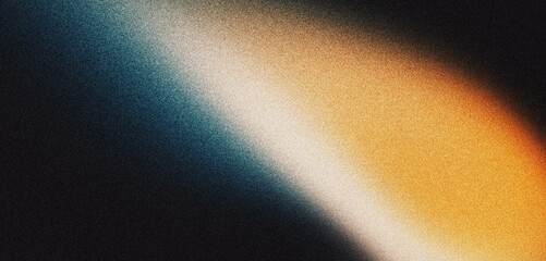 Wall Mural - teal orange red grainy background, with noise texture abstract color gradient shape, black backdrop 