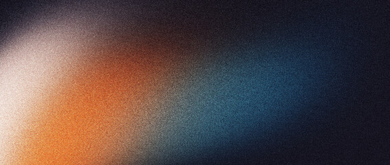 Wall Mural - poster banner header cover design, with teal orange black red grainy background and noise texture