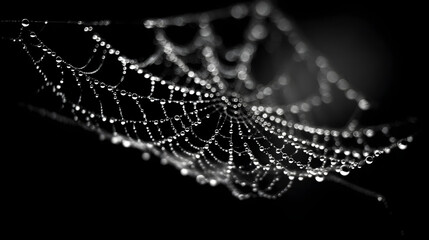 Dew-Covered Spiderweb