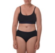 © New Africa - Woman with bad posture on white background, closeup