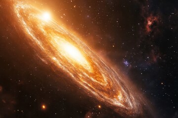 Wall Mural - stunning view of a glowing galaxy surrounded by vibrant nebulae in deep space, galaxy and nebula bac