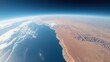 © Ashalina - Earth planet view from space with desert coastline