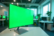 © Citta - Computer Screen with Green Screen in Modern Office
