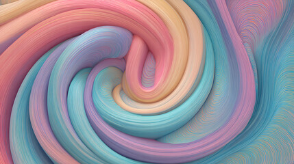Wall Mural - a pastel-colored, fantastical, swirling abstract background. stock illustration