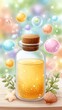 © tanawat - Aromatherapy Bottle with Colorful Bubbles, Coastal Theme