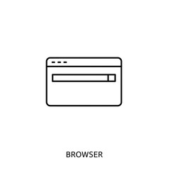 Browser Icon Illustration On Black Transparent Background Vector