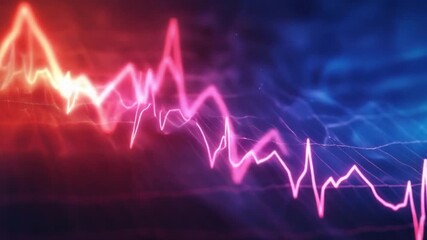 Wall Mural - vibrant abstract background with colorful waveforms representing data, technology and sound frequenc