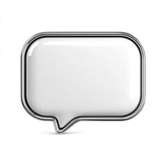 Minimalist empty chat template isolated on a white background, perfect for messaging app design.