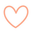 © LaiHan - Heart Illustration Orange Outline Design Isolated on Transparent Background