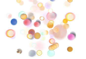Wall Mural - abstract camera lens flare effect cutout on transparent background