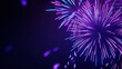 © FoxGrafy - Vibrant fireworks display with purple and blue bursts