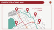 © malik - Logistics and supply chain delivery tracking map with pending and completed points for business operations