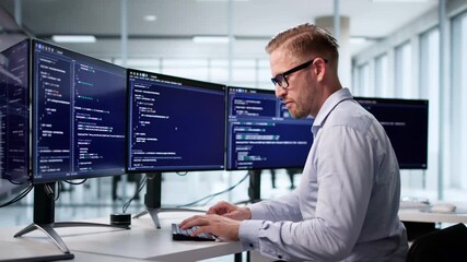 Software Programmer Or Coder Man