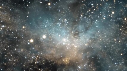 Wall Mural - Vast star field in deep outer space with countless twinkling stars and cosmic dust clouds, breathtaking astronomy background depicting the distant universe many light years away from earth