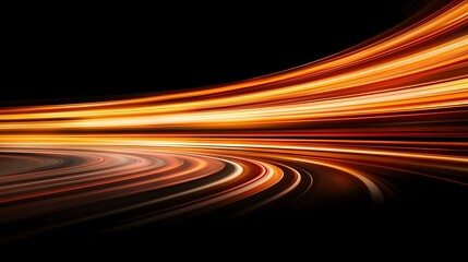 Wall Mural - the artwork features a mesmerizing display of vibrant, light trails, bending in dynamic arcs against