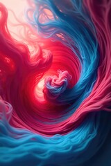 Poster - abstract motion blur of twirling fabric, creating a vibrant, swirling vortex of color and texture pe