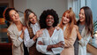 © bernardbodo - African-American businesswoman posing in front of her colleagues