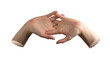 © valiantsin - Pair of female hands with fingers linked in clasped gesture, symbolizing unity and togetherness with