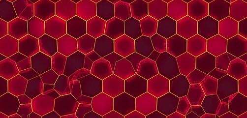 Wall Mural - abstract seamless pattern of interconnected hexagon lines creating a textured background, shape, dig