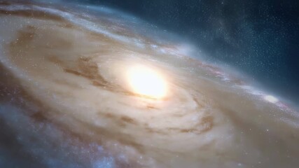 Wall Mural - breathtaking andromeda galaxy in deep outer space with millions of stars, glowing nebula clouds, and