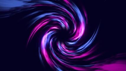 Wall Mural - animation of a swirling vortex of vibrant blue and purple light trails against a dark background.