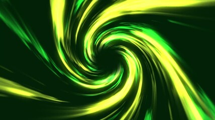 Wall Mural - Abstract swirling vortex of vibrant green and yellow light trails against a dark background.