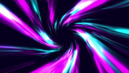 Wall Mural - Abstract swirling vortex of vibrant blue and purple light trails against a dark background.
