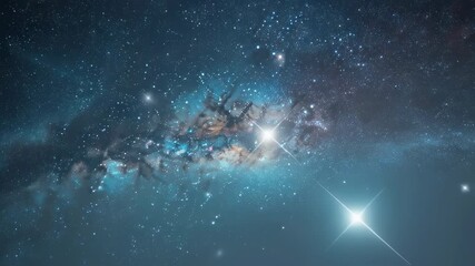 Wall Mural - High definition deep space background with countless bright stars, colorful cosmic dust clouds, and vibrant starry night sky texture in vast outer space astronomy scene