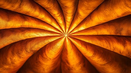 Canvas Print - golden radiance and light burst abstract art with dynamic patterns and ornate textures for design