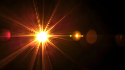 Wall Mural - vivid solar flare erupting with bright light on dark cosmic background, abstract energy display