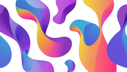 Wall Mural - Abstract Background with Colorful Fluid Gradient Shapes