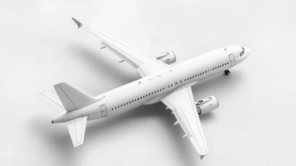 Wall Mural - a small white airplane soars through a clear blue sky quality footage