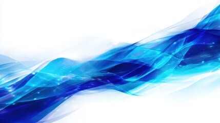 Wall Mural - abstract blue wave design with flowing patterns and light effects, suitable for backgrounds or digit