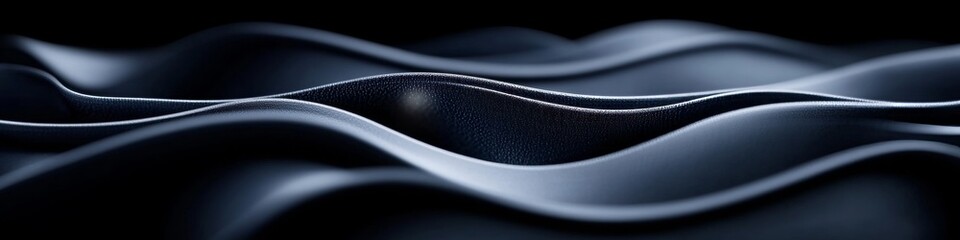 Canvas Print - fluid metal forms pattern with dramatic lighting and digital fabrication process art in gray tones