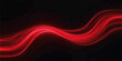 © alien - Dynamic red and black abstract light waves with flowing lines create a futuristic energy pattern