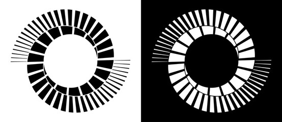 Wall Mural - abstract background with lines in circle. art design spiral as logo or icon. yin and yang symbol. a 