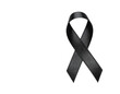 © MdIbrahimIslam - Torn-Edge Black Ribbon for Terror Victims Remembrance, Rough Texture Isolated on White