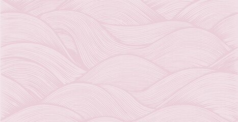 hand drawn abstract  pattern print, ocean waves, simple modern design wallpaper.